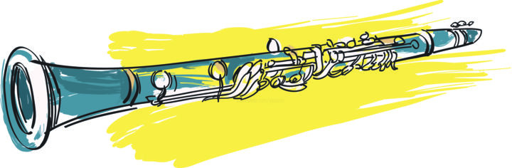 Arts numériques intitulée "Instrument clarinet…" par Gilbert Laporta, Œuvre d'art originale, Travail numérique 2D