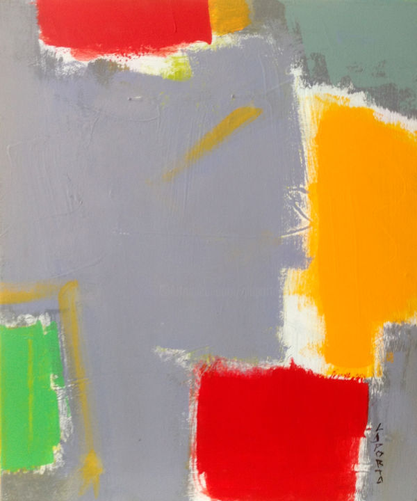Painting titled "Espace calibré" by Gilbert Laporta, Original Art, Acrylic