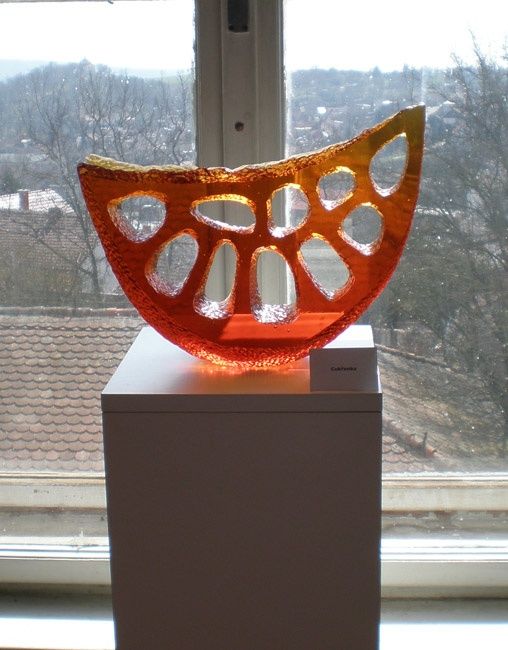 Sculpture titled "Gurmed" by Jindra, Original Artwork, Glass