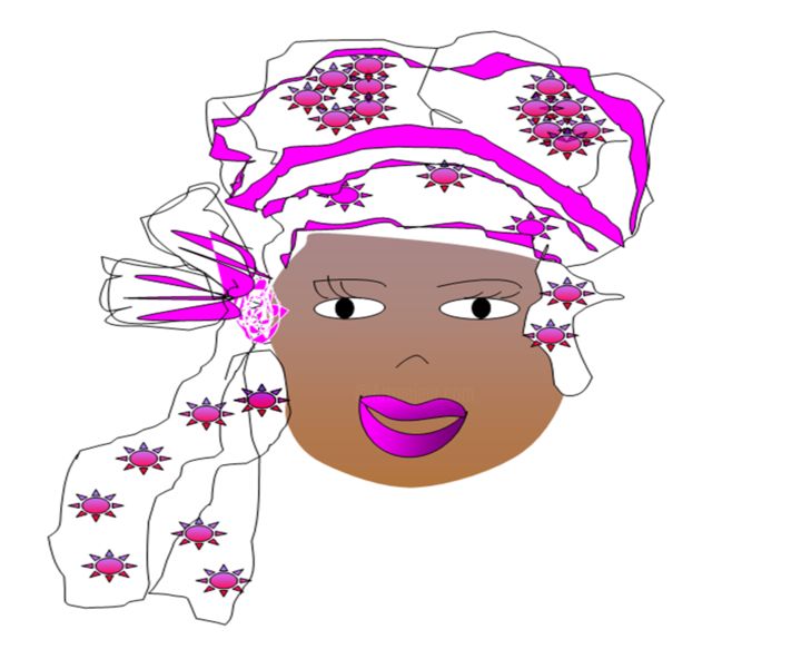 Painting titled "african-woman.png" by Glenda, Original Artwork
