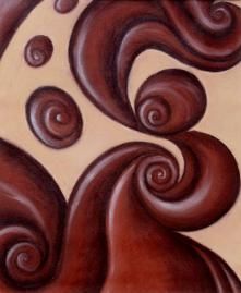 Painting titled "Chocolat" by Glenda Billot, Original Artwork