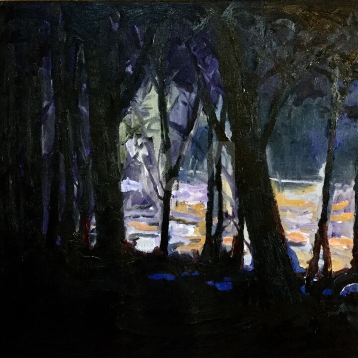 Painting titled "Early morning. . .A…" by Glenda Fell Jones, Original Art, Oil