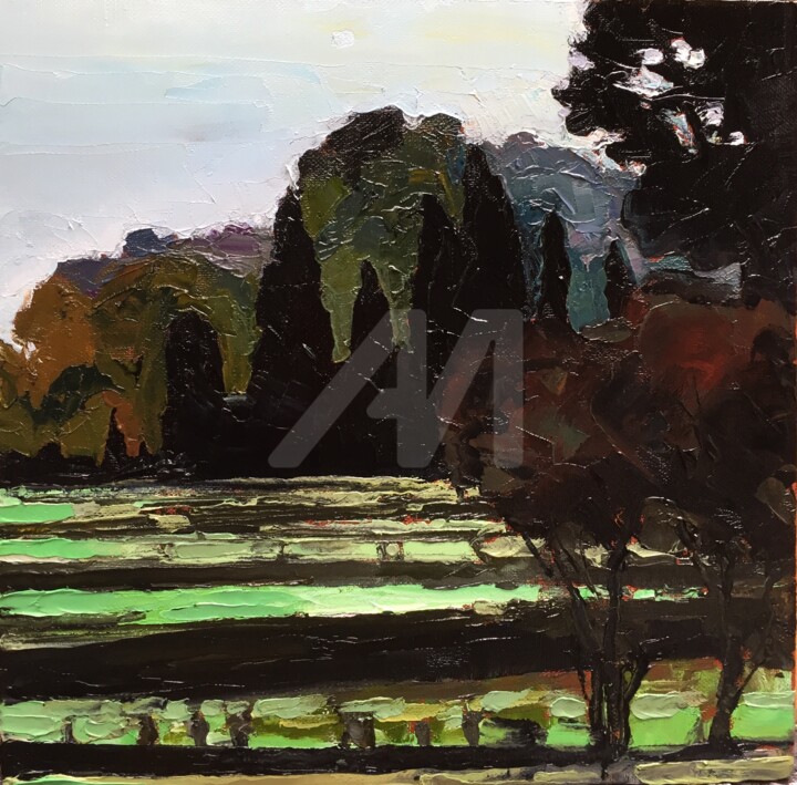 Painting titled "Woomergarma 1" by Glenda Fell Jones, Original Art, Oil