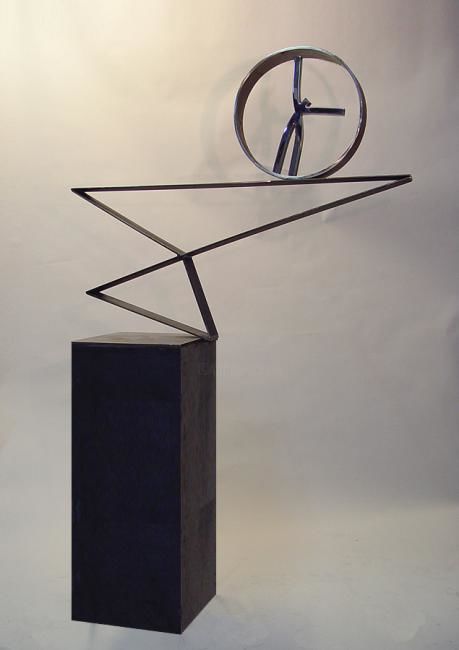 Sculpture intitulée ""BALANCING TIME"" par Glen Mayo, Œuvre d'art originale