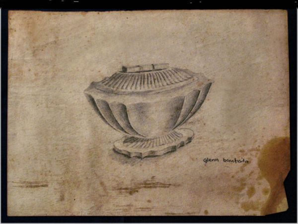 Drawing titled "A Marble Object '63" by Glenn Bautista, Original Art,