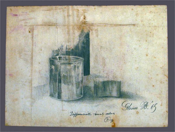 Drawing titled "A Can '65" by Glenn Bautista, Original Art,