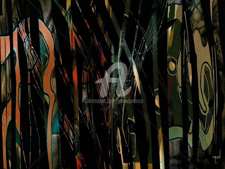 Digital Arts titled "Lost in the Jungle" by Glenn Durrance, Original Artwork, Digital Painting