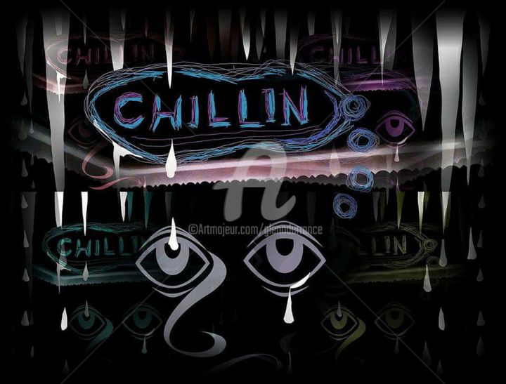「Chillin'」というタイトルのデジタルアーツ Glenn Durranceによって, オリジナルのアートワーク, デジタル絵画