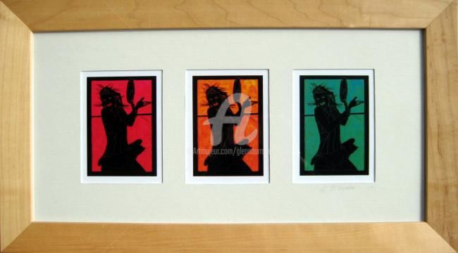 图画 标题为“Sharapova Triptych” 由Glenn Durrance, 原创艺术品, 其他
