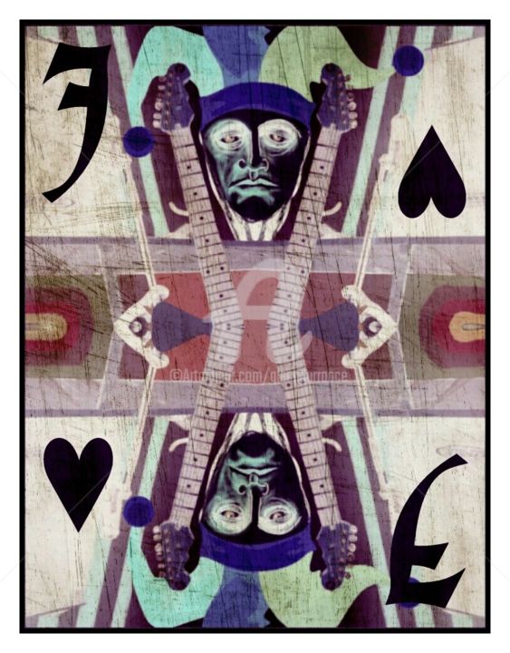 Коллажи под названием "The Joker of Black…" - Glenn Durrance, Подлинное произведение искусства