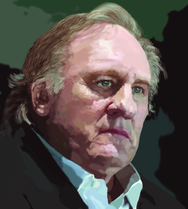 Digital Arts titled "Depardieu" by Glenn Lord, Original Artwork, Digital Painting