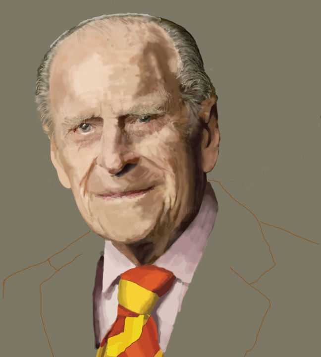 Digital Arts titled "Duke of Edinburgh" by Glenn Lord, Original Artwork, Digital Painting