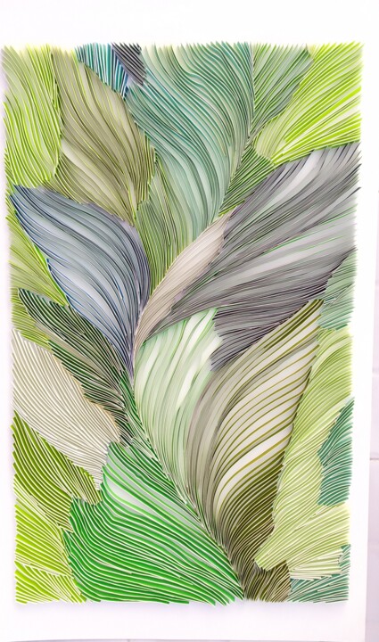 Γλυπτική με τίτλο "The nature pattern" από Glimpsecraft Priyanka, Αυθεντικά έργα τέχνης, Χαρτί