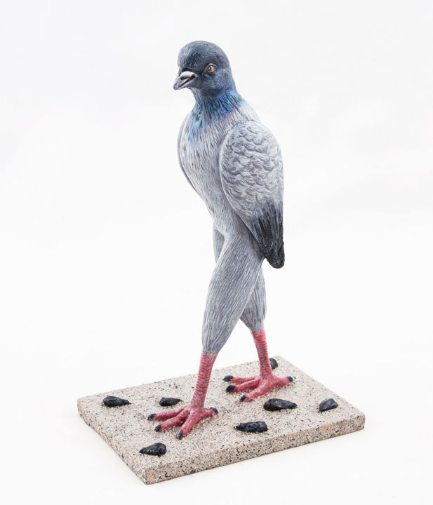 Sculpture intitulée ""Dove from sleep"" par Glo Bah, Œuvre d'art originale, Plastique