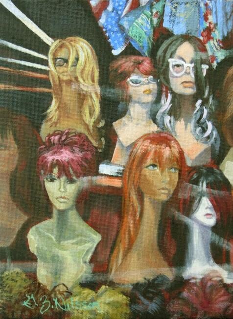 Painting titled "Multiple Personalit…" by Gloria Nilsson, Original Artwork, Oil