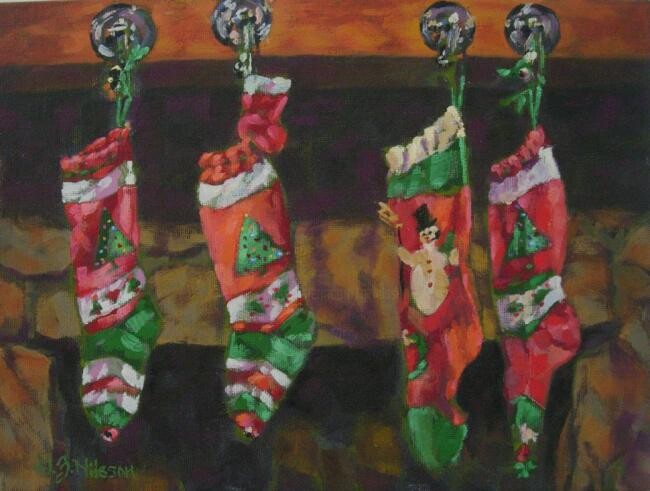 "The Stockings" başlıklı Tablo Gloria Nilsson tarafından, Orijinal sanat, Petrol