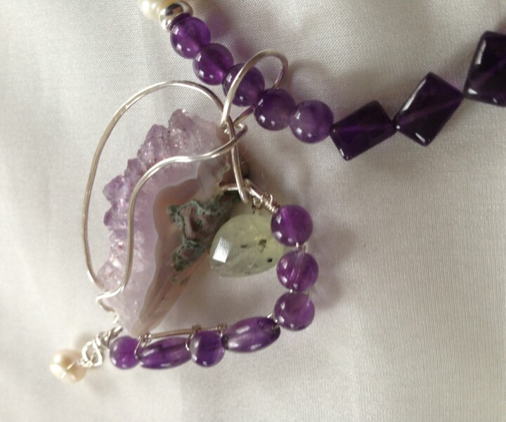 Artcraft titled "Amethyst Multiplici…" by Gloria Nilsson, Original Artwork, Jewelry