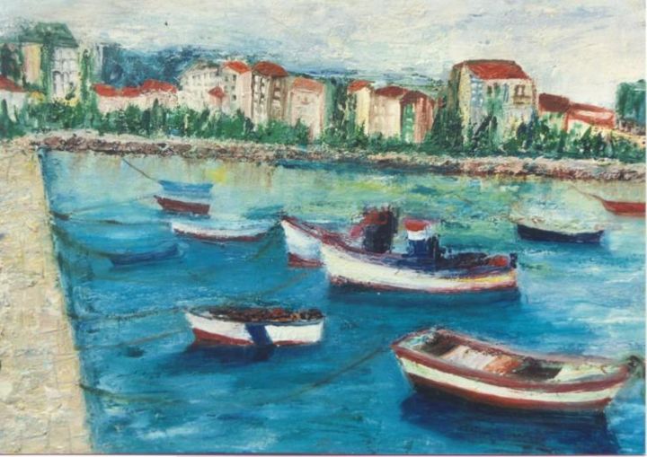 Картина под названием "Puerto de Cangas" - Gloria Blazquez Nieto, Подлинное произведение искусства