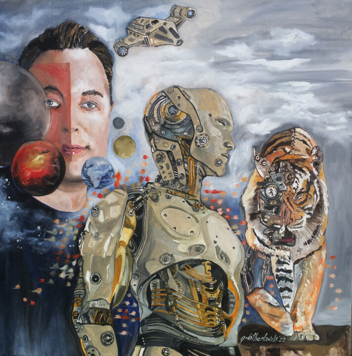 Картина под названием "AI 60" - Grant Netherlands, Подлинное произведение искусства, Масло