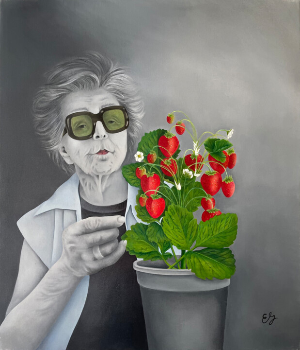 Painting titled "OGM" by Elise Gobeil, Original Artwork, Oil