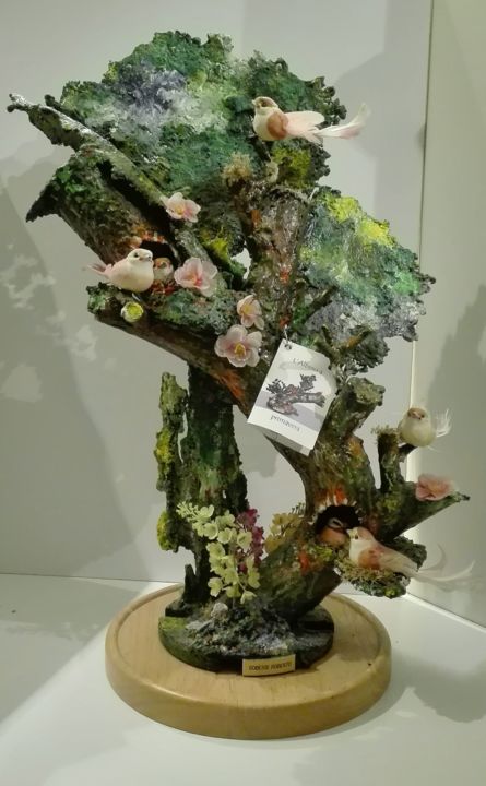 Sculpture titled "Albero a primavera" by Roberto Gobessi, Original Artwork