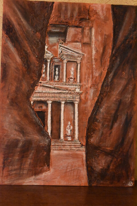 Картина под названием "Петра / Petra" - Гоча Кирикашвили, Подлинное произведение искусства, Пастель