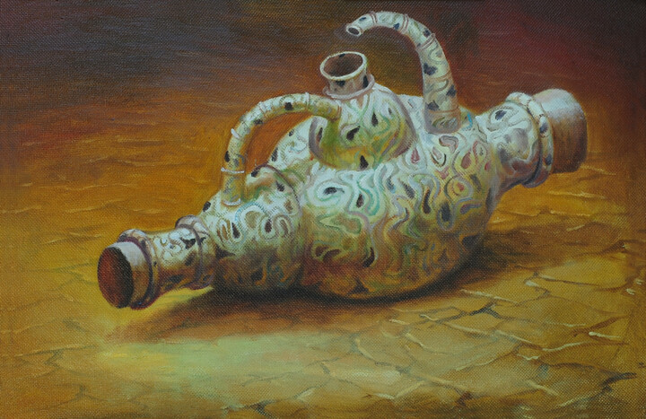 Картина под названием "Vase" - Gochmuradov Gahryman, Подлинное произведение искусства, Масло