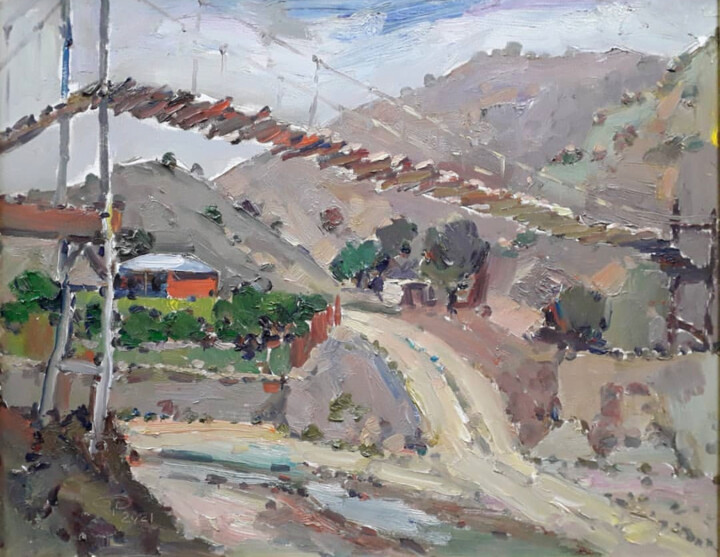 Painting titled "Geçelge" by Gochmuradov Gahryman, Original Artwork, Oil