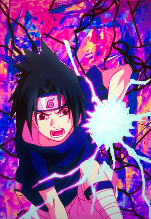 Arte digitale intitolato "Puissance de sasuke" da God Wk, Opera d'arte originale, Fotomontaggio