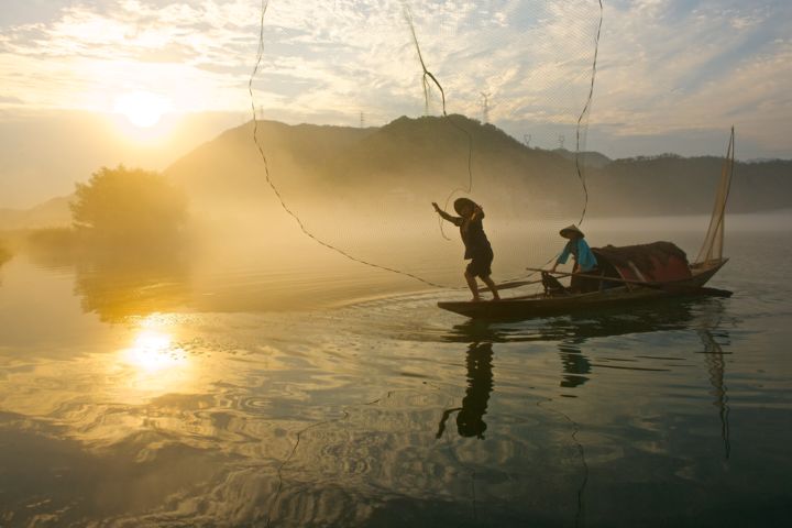 Fotografia zatytułowany „En mer de Chine” autorstwa John Le Barré, Oryginalna praca