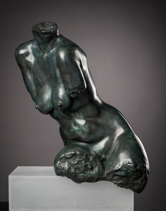 Rzeźba zatytułowany „L'Omaggio alla Donna” autorstwa Godfried Dols, Oryginalna praca, Brąz