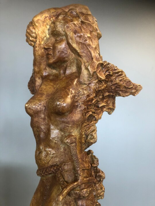 雕塑 标题为“Goddes Pallas Athene” 由Godfried Dols, 原创艺术品, 青铜