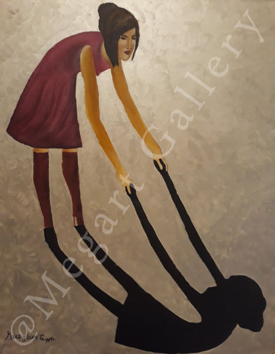 Peinture intitulée "Γυναίκα μπορείς" par Gogo Makrugiannh, Œuvre d'art originale, Acrylique