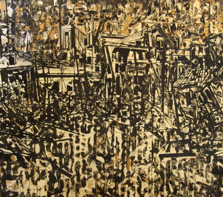 Peinture intitulée "pécheries" par Gohier Bertrand, Œuvre d'art originale, Autre