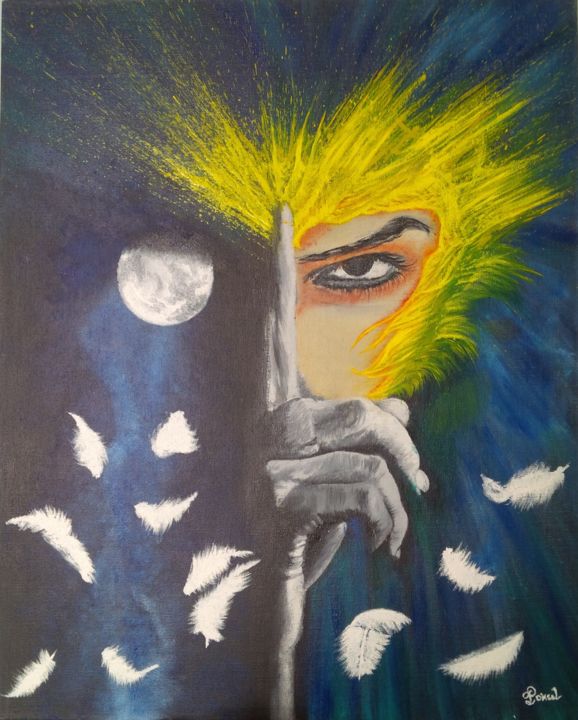 Painting titled "Behave" by Gokul C, Original Artwork, Oil