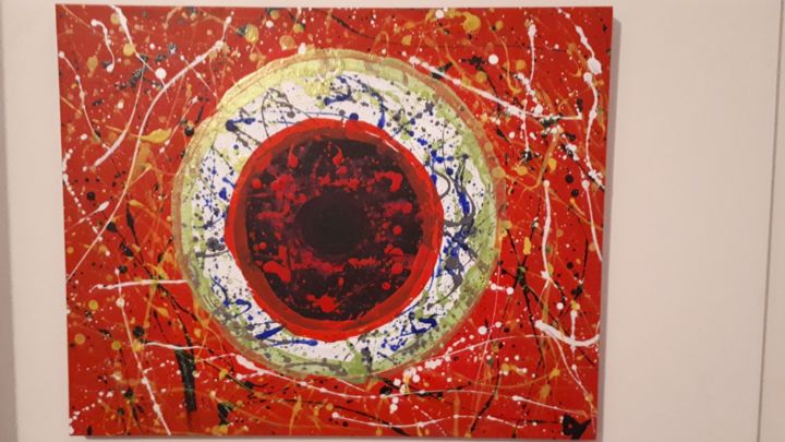 Painting titled "l'oeil" by Duncan Pagano, Original Artwork, Acrylic