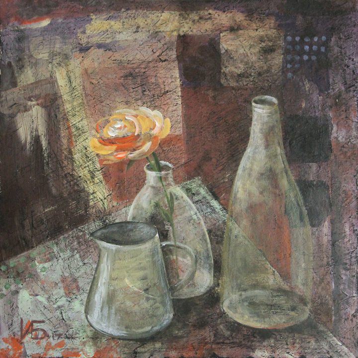 Painting titled "Still life #2" by Gold Picture, Original Artwork, Acrylic