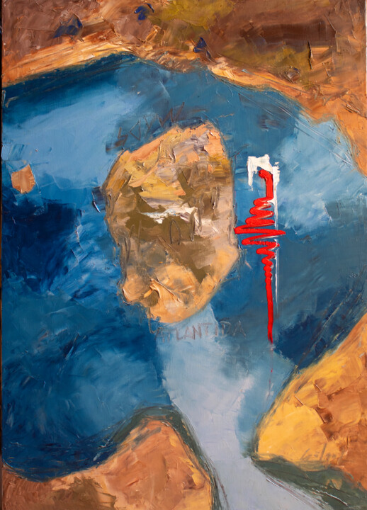 Pintura titulada "Atlantida" por Golgota, Obra de arte original, Oleo Montado en Bastidor de camilla de madera