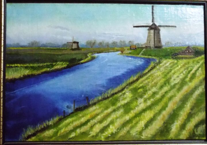 Painting titled "Holland" by Irina Gomer, Original Artwork, Oil