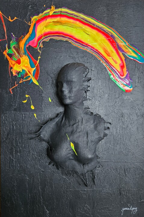 绘画 标题为“Manifesting From He…” 由Gonca Kopuz, 原创艺术品, 丙烯