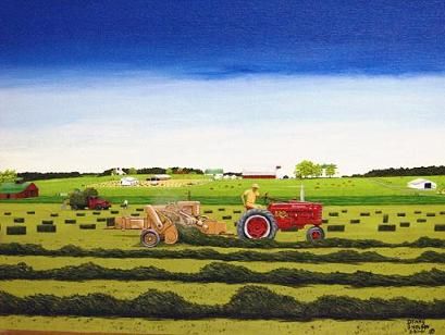 Painting titled "Seymour Farm" by Gourdhead, Original Artwork