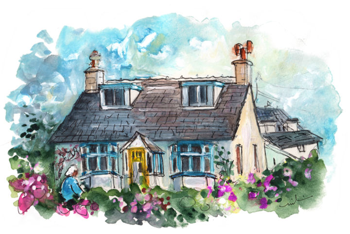 Watercolour And Ink Travel Sketch Painting Of A Be Painting By Miki De Goodaboom Artmajeur