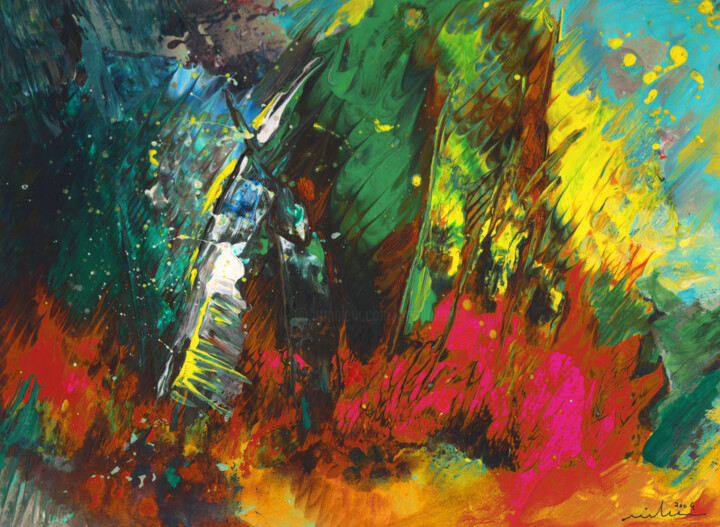 Painting titled "Colours Symphony" by Miki De Goodaboom, Original Artwork, Acrylic