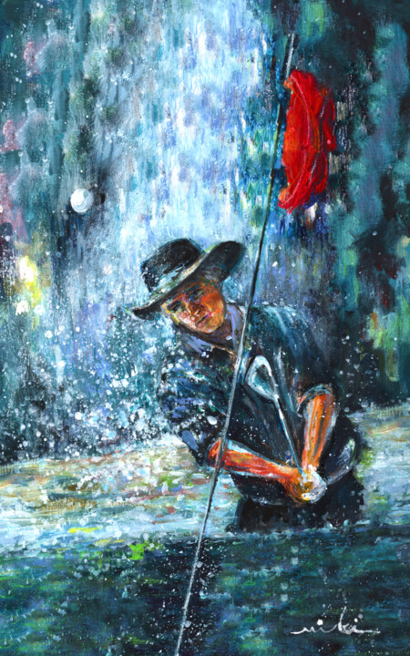 Painting titled "Golf Delirium Noctu…" by Miki De Goodaboom, Original Artwork, Acrylic