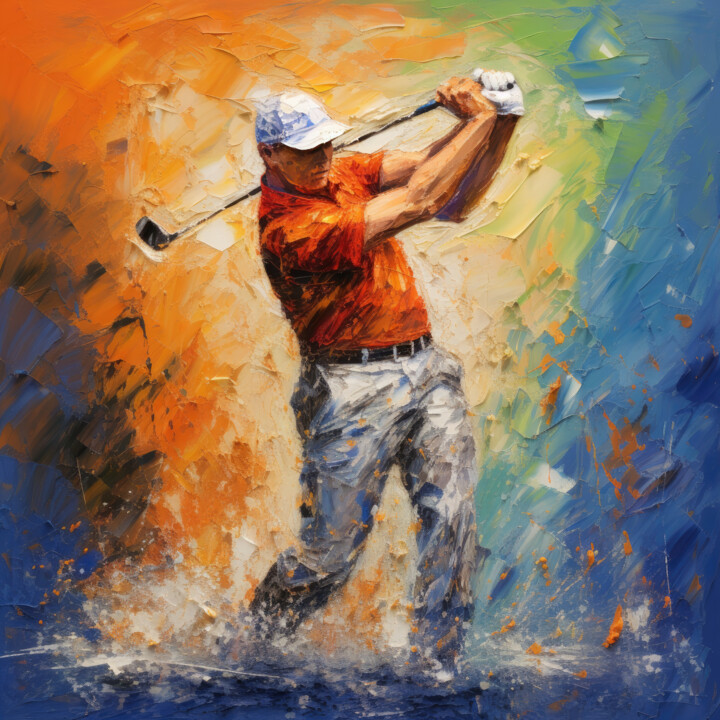 Arte digitale intitolato "Golf Fascination 05" da Miki De Goodaboom, Opera d'arte originale, Pittura digitale