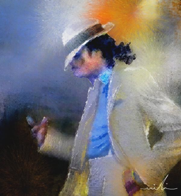 Pintura titulada "Michael Jackson 10" por Miki De Goodaboom, Obra de arte original, Oleo