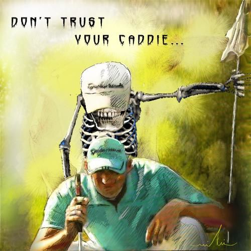 Schilderij getiteld "Dont trust your cad…" door Miki De Goodaboom, Origineel Kunstwerk, Olie