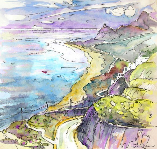 Картина под названием "Cabo de Gata-Nijar…" - Miki De Goodaboom, Подлинное произведение искусства, Масло