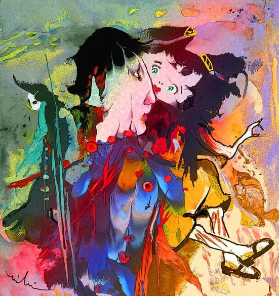 Painting titled "Papageno and Papage…" by Miki De Goodaboom, Original Artwork, Oil
