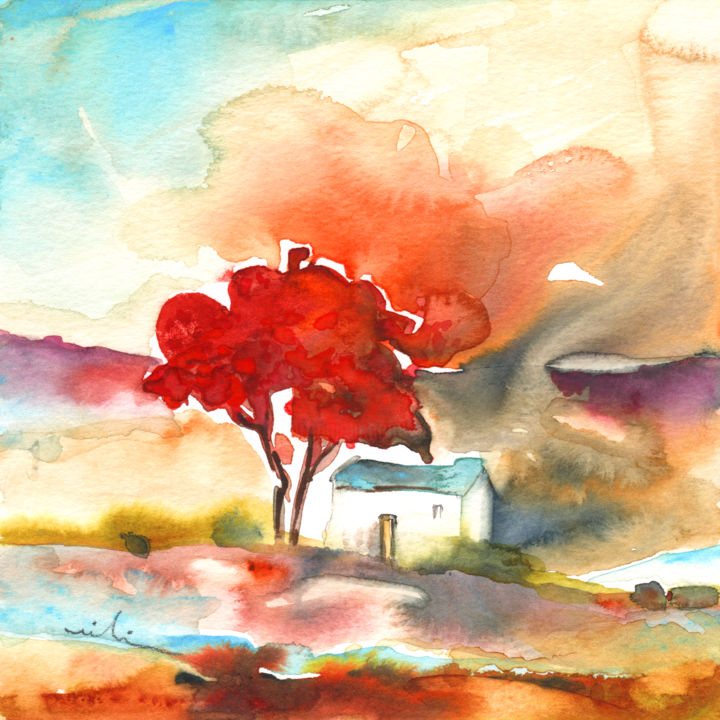Painting titled "Early Morning 22" by Miki De Goodaboom, Original Artwork, Watercolor